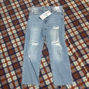 Celebrity Pink Light Blue Distressed Jeans size 13/31